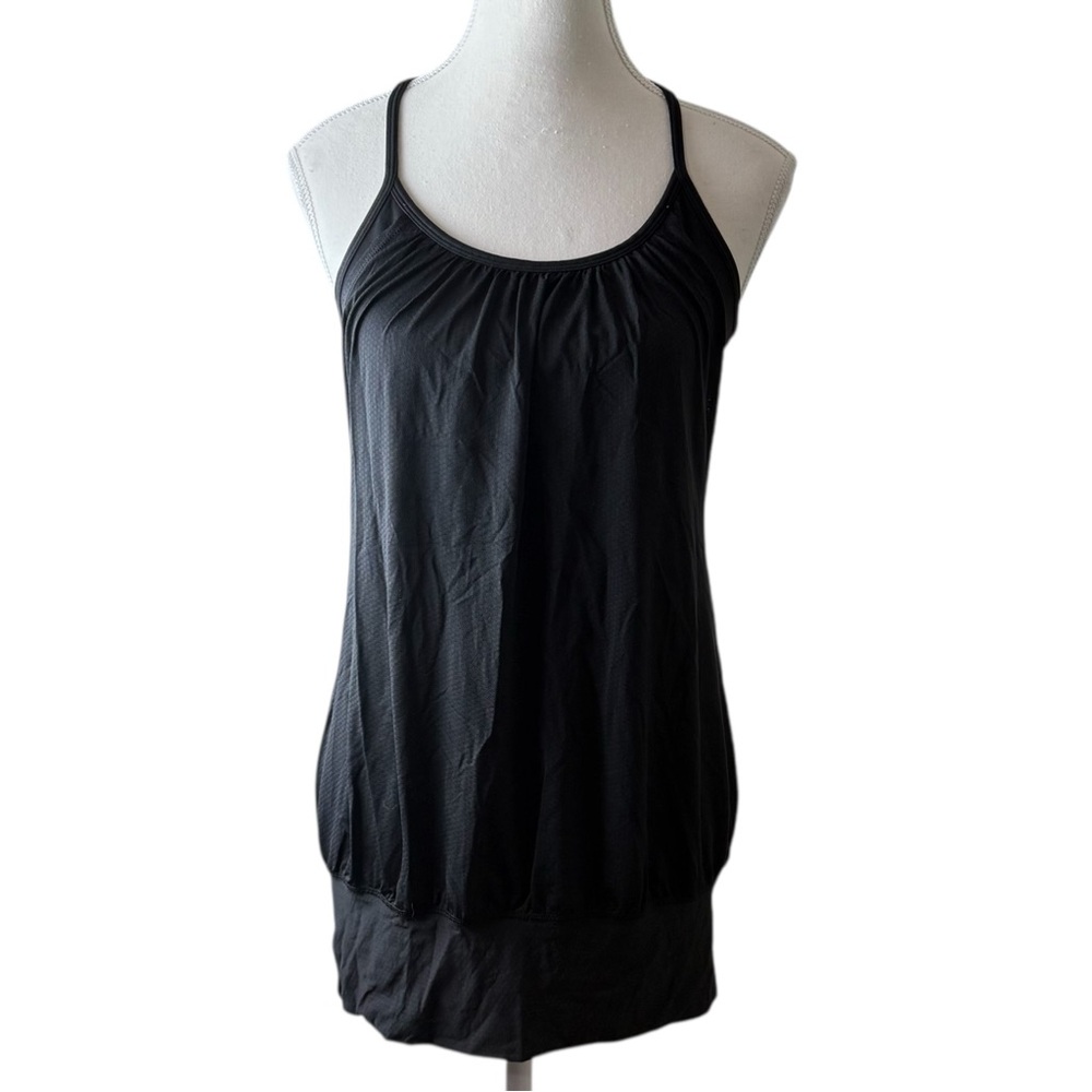 Lululemon No Limits Tank Black Built In Bra Racerback Yoga Top Women 6 Active